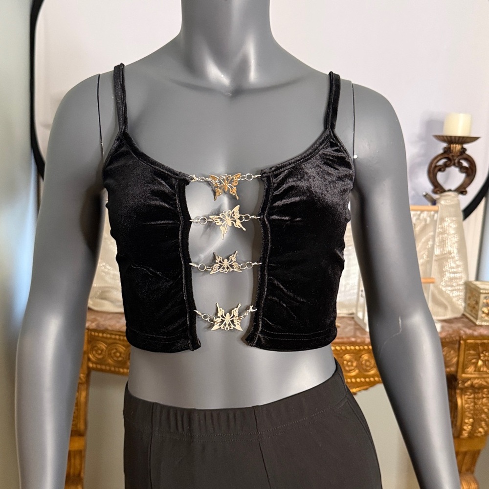 SHEIN Blue Embellished Sleeveless Camisole